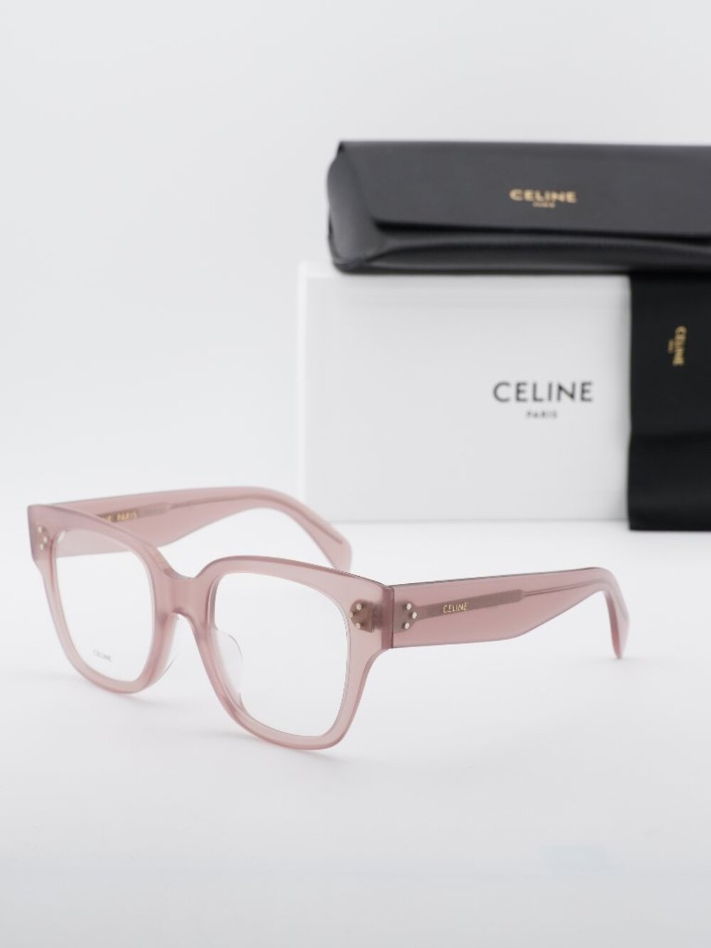 Celine CL50110U 045 Square Eyeglasses 52mm - Shiny Light Brown